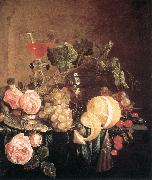 HEEM, Jan Davidsz. de Still-Life with Flowers and Fruit swg Spain oil painting reproduction